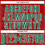 Red Sublimation Soccer Green-White Sports Jersey Lines Uniform Custom Kelly Red Sublimation Soccer Green-White Sports Jersey Lines Uniform Custom Kelly