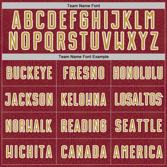 Jersey Custom Uniform Crimson Gold-White Soccer Sublimation Old Sports Geometric Shape