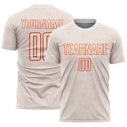 Uniform Sports Sublimation Custom Jersey Shape Orange Geometric White Soccer