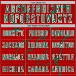 Red Sports Lightning Uniform Custom Kelly Jersey Soccer Green-White Sublimation