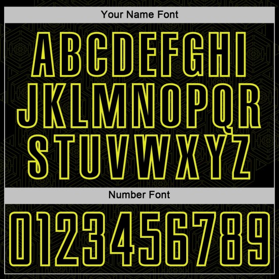 Shape Geometric Neon Sports Black Yellow Sublimation Custom Jersey Uniform Soccer