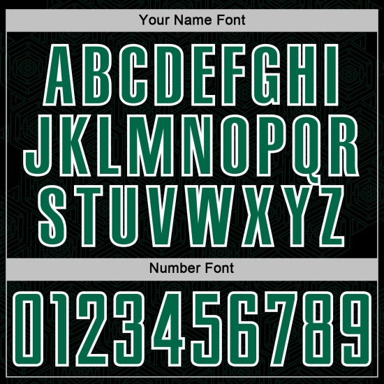 Kelly Black Jersey Sports Uniform Custom Sublimation Geometric Soccer Green-White Shape Kelly Black Jersey Sports Uniform Custom Sublimation Geometric Soccer Green-White Shape