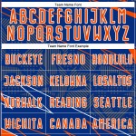 Lines Sublimation Royal Uniform Orange-White Sports Jersey Custom Soccer Lines Sublimation Royal Uniform Orange-White Sports Jersey Custom Soccer