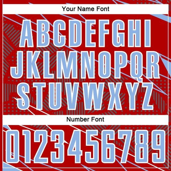 Uniform Custom Blue-White Jersey Red Light Soccer Sports Sublimation Lines