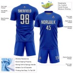 Sublimation Shape White-Black Sports Custom Geometric Blue Soccer Uniform Jersey Thunder Sublimation Shape White-Black Sports Custom Geometric Blue Soccer Uniform Jersey Thunder