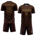 Geometric Jersey Old Custom Sports Gold Uniform Soccer Brown Shape Sublimation Geometric Jersey Old Custom Sports Gold Uniform Soccer Brown Shape Sublimation