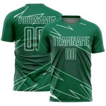 Green Sublimation Uniform White Jersey Sports Custom Lines Kelly Soccer Green Sublimation Uniform White Jersey Sports Custom Lines Kelly Soccer